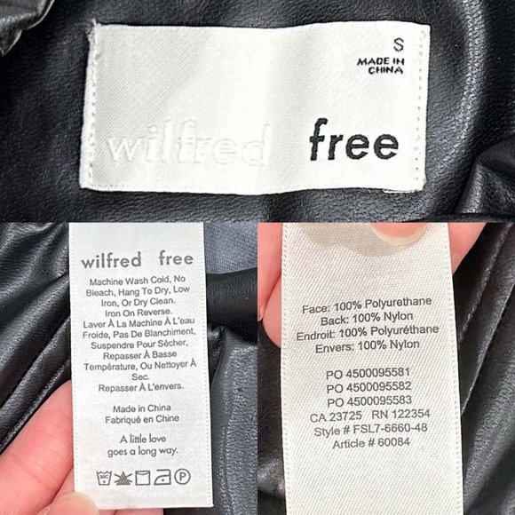 Aritzia Wilfred Free Daria Pant High-Waisted Vegan Leather Leggings in Black - Picture 3 of 15